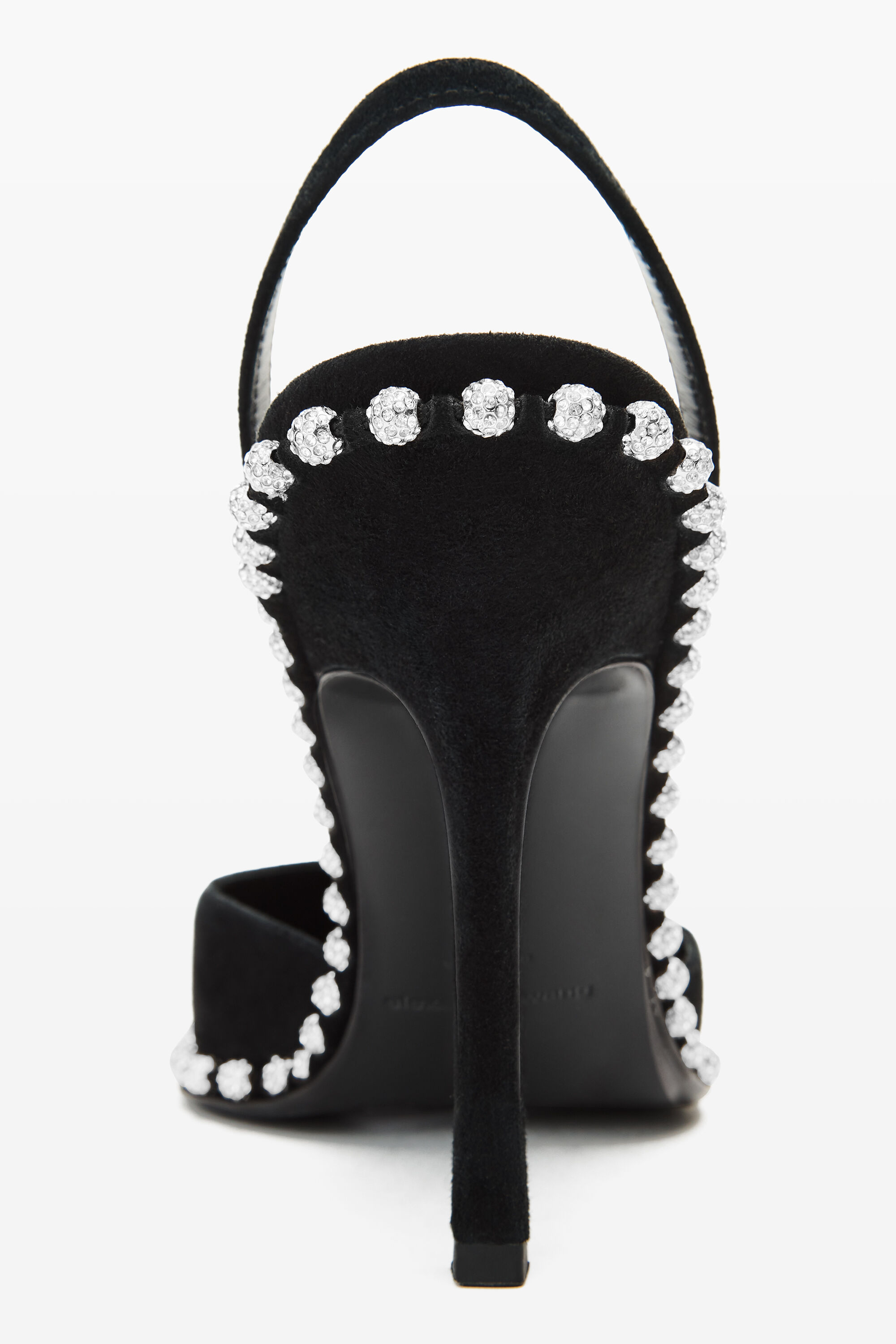 Black Suede Tia Slingback in BLACK | alexanderwang®