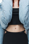alexander wang g-string rib knit cotton jersey skirt  black
