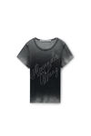 Alexander Wang washed ash crystal hotfix tee in ribbed jersey