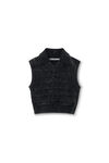 Alexander Wang acid black/white 3d logo knit vest in cotton