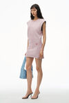 Alexander Wang washed pink lace 经典毛圈布锥形迷你连衣裙
