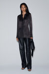 Alexander Wang washed charcoal crystal hotfix slim-fit shirt