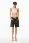 alexander wang bikini top in textured jacquard jersey white
