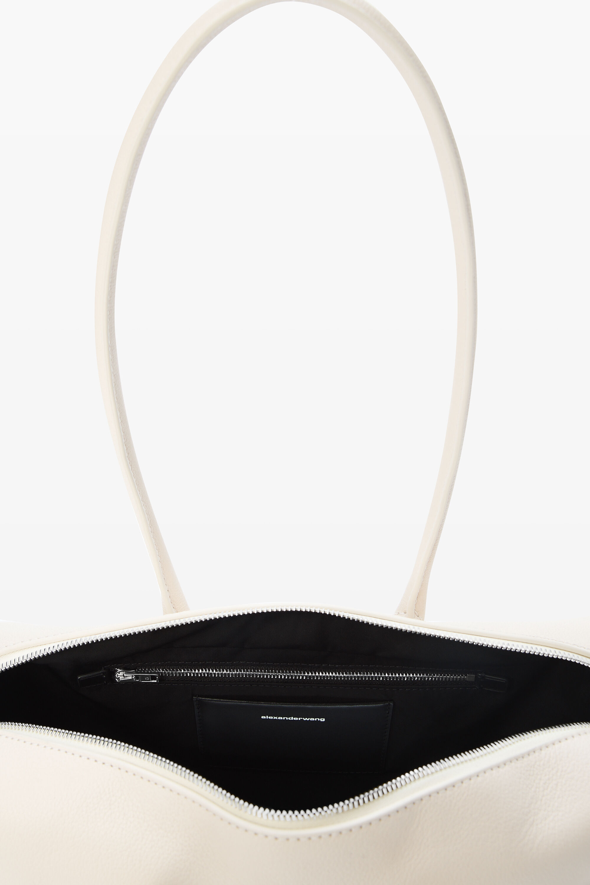 Roux Top Handle Leather Medium in VANILLA | alexanderwang®