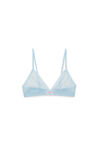 alexander wang triangle bra in fine mesh  blue pearl