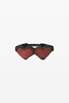 Alexander Wang red/black 人造水晶网眼真丝心形眼罩