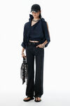 Alexander Wang grey aged grey logo cutout mid-rise jeans