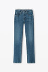 alexander wang 高腰舒适弹力牛仔裤 deep blue