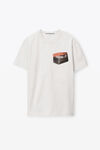 alexander wang nouveau riche tee in compact jersey gunsmoke