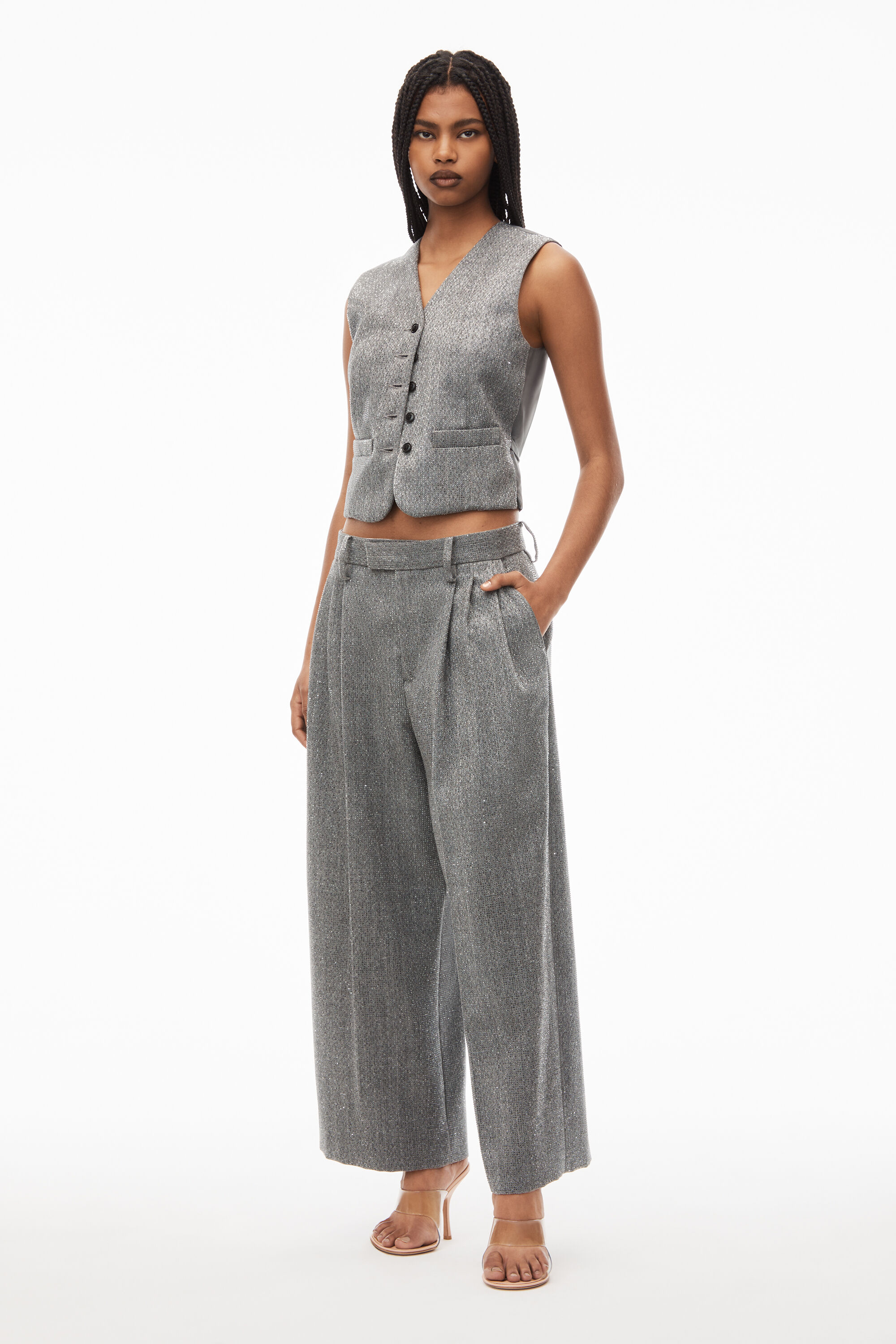 New - Alexander Wang Grey Pants  Street style dress, Grey pants
