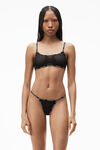 alexander wang bandeau bra in athletic mesh black