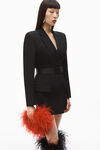alexander wang 羊毛精裁西装连衣裙 black