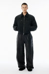 Alexander Wang black black worn moto leather sweatpant