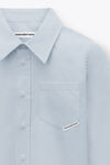 alexander wang button-down-hemd aus kompakter baumwolle xenon blue