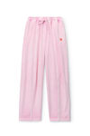 alexander wang apple logo track pant in velour washed candy pink