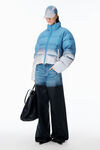 Alexander Wang silver/blue 反光短款羽绒服
