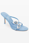 alexander wang dome 85 water snake strappy slide sandal cerulean