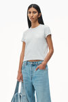 alexander wang 高捻针织紧身 t 恤 heather grey