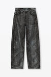 Alexander Wang washed black distressed crystal hotfix jeans