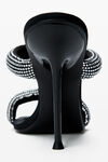 Alexander Wang black/silver black crystal hotfix julie tubular sandals