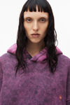 alexander wang puff hooded sweatshirt in terry acid candy pink