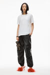 alexander wang puff logo tee in cotton  white