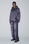 Alexander Wang washed purple unisex crystal hotfix hoodie