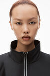 alexander wang 缎面平纹针织短款运动夹克 black