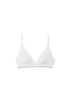 alexander wang 罗纹平纹布三角文胸 white