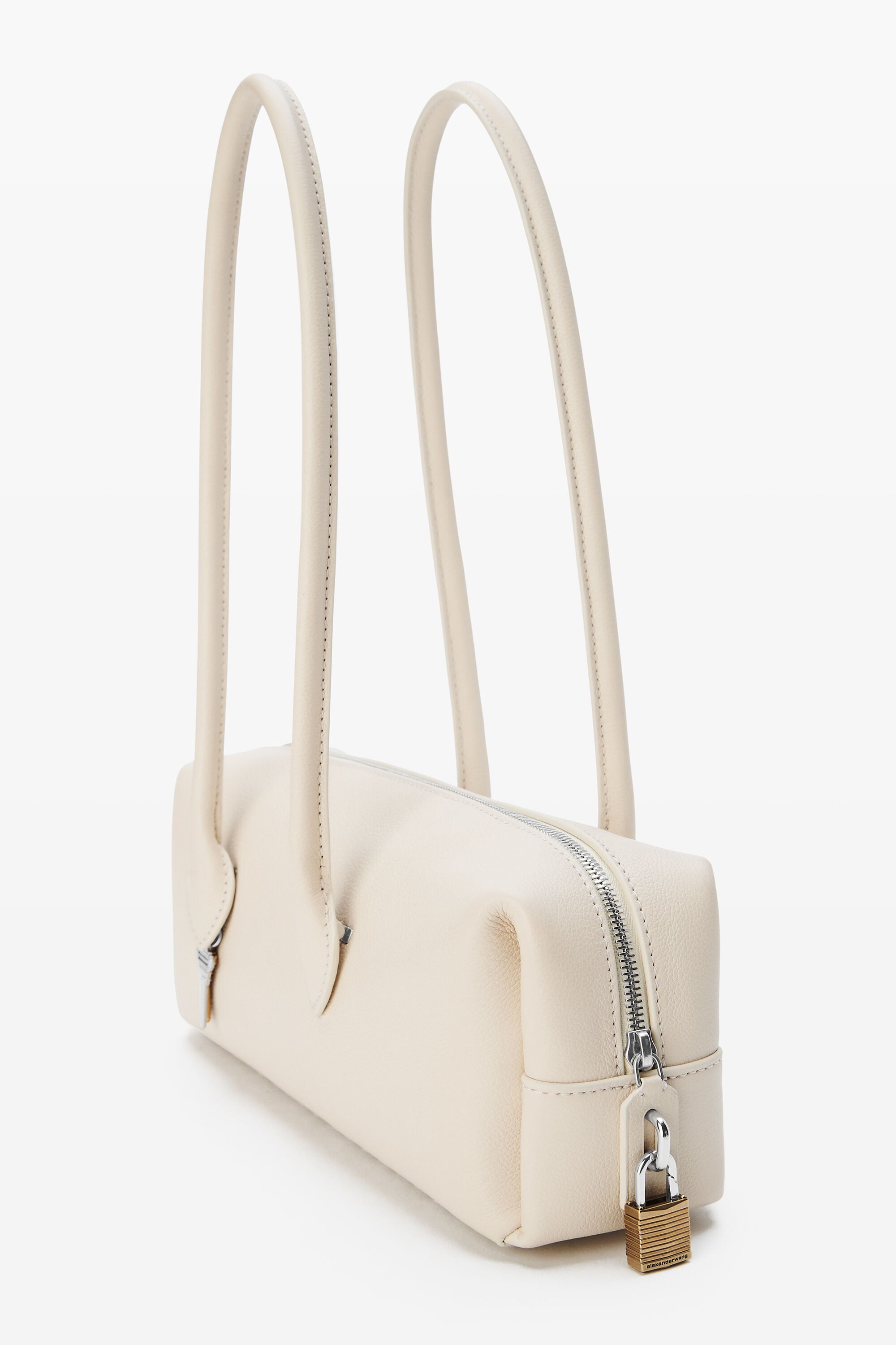 Roux Top Handle Leather Medium in VANILLA | alexanderwang®