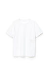 alexander wang 发泡徽标装饰棉质平纹针织 t 恤 white