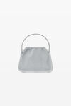 alexander wang ryan small bag in metallic rib knit metallic silver