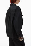 alexander wang button up cargo jumpsuit black