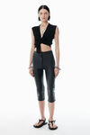 Alexander Wang black schwarzes oberteil aus merinowolle mit logoschild