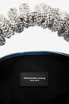 alexander wang scrunchie mini bag in velvet crystal indigo cowboy