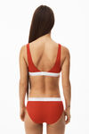 alexander wang brief underwear in ribbed jersey red