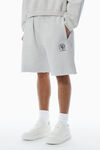 Alexander Wang light heather grey 徽标装饰加大款棉质毛圈布运动短裤