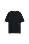 Alexander Wang black puff logo tee in cotton jersey
