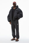 Alexander Wang acid black unisex sweatpant in acid wash dense fleece