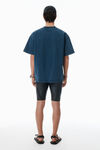 Alexander Wang washed navy navy cotton oversized logo tee