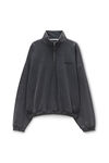 Alexander Wang washed asphalt 灰色半拉链运动衫