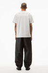 alexander wang ny skyline graphic tee in compact jersey light heather grey
