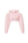 CROPPED ZIP UP HOODIE IN VELOUR
