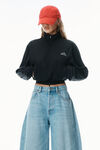 Alexander Wang classic light indigo 加大款圆阔中腰牛仔裤