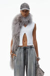 Alexander Wang washed feather trackpants in crushed velour