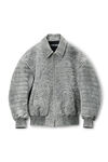 Alexander Wang black embroidered bomber jacket in lambskin