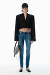 Alexander Wang black blazer nero in misto lana con orlo a vivo