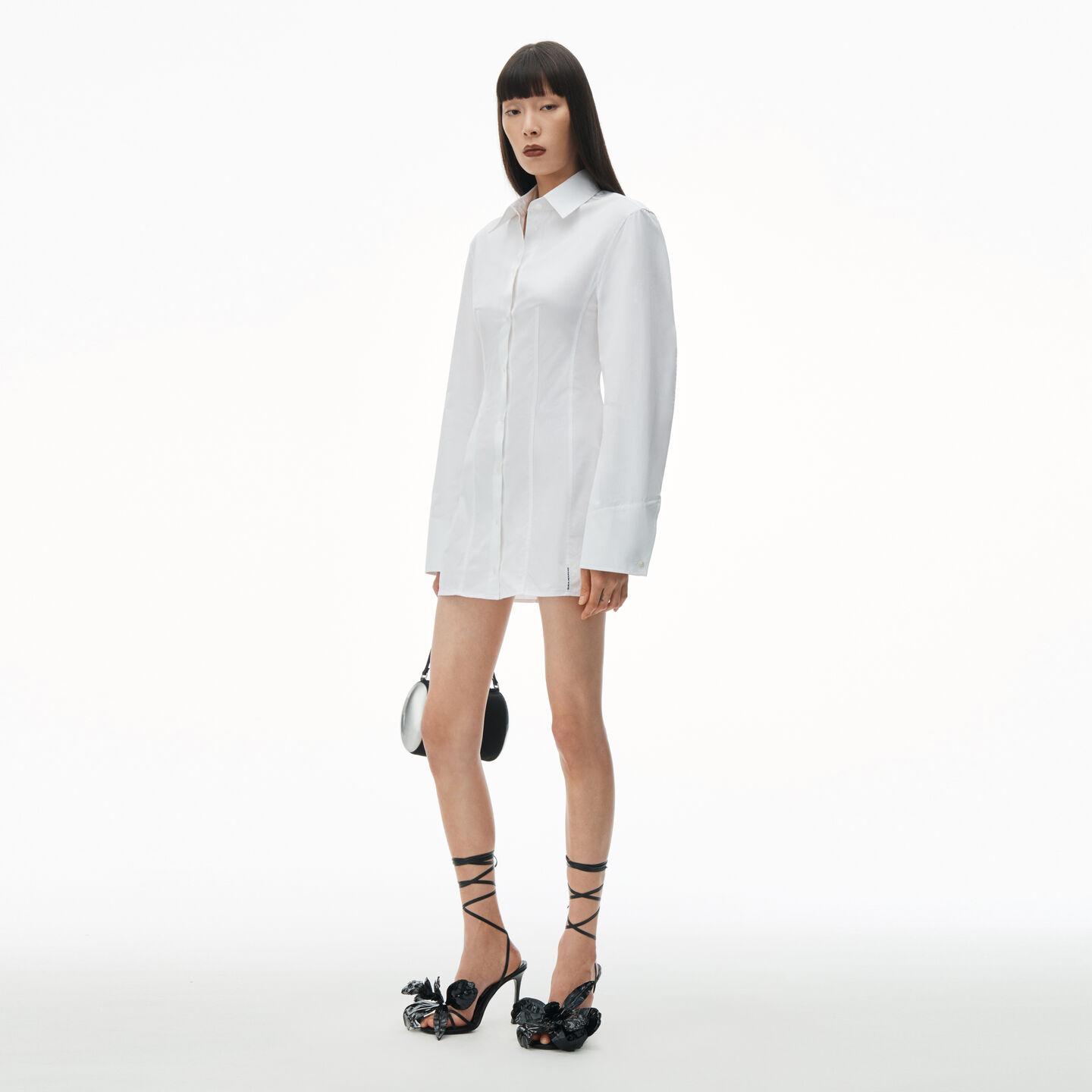 Alexander Wang Mini Shirtdress In Organic Cotton In White