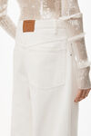 alexander wang wide leg jean in twill denim vintage white
