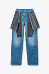 Alexander Wang vintage marbled blue プレスタイル バルーンレッグジーンズ